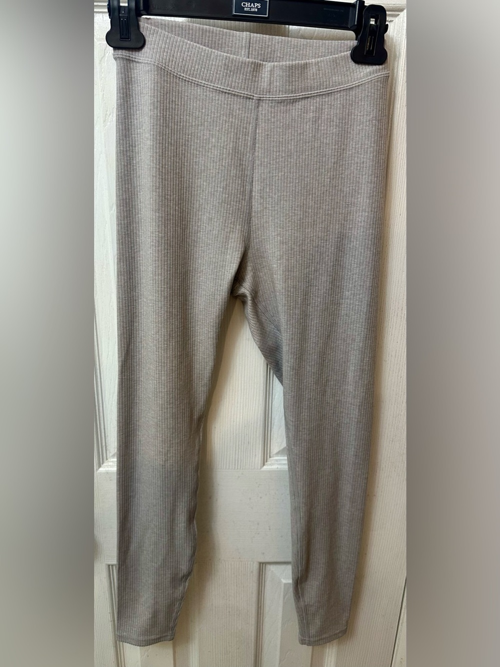 ALO Yoga Ribbed Heathered Grey Leggings, XS